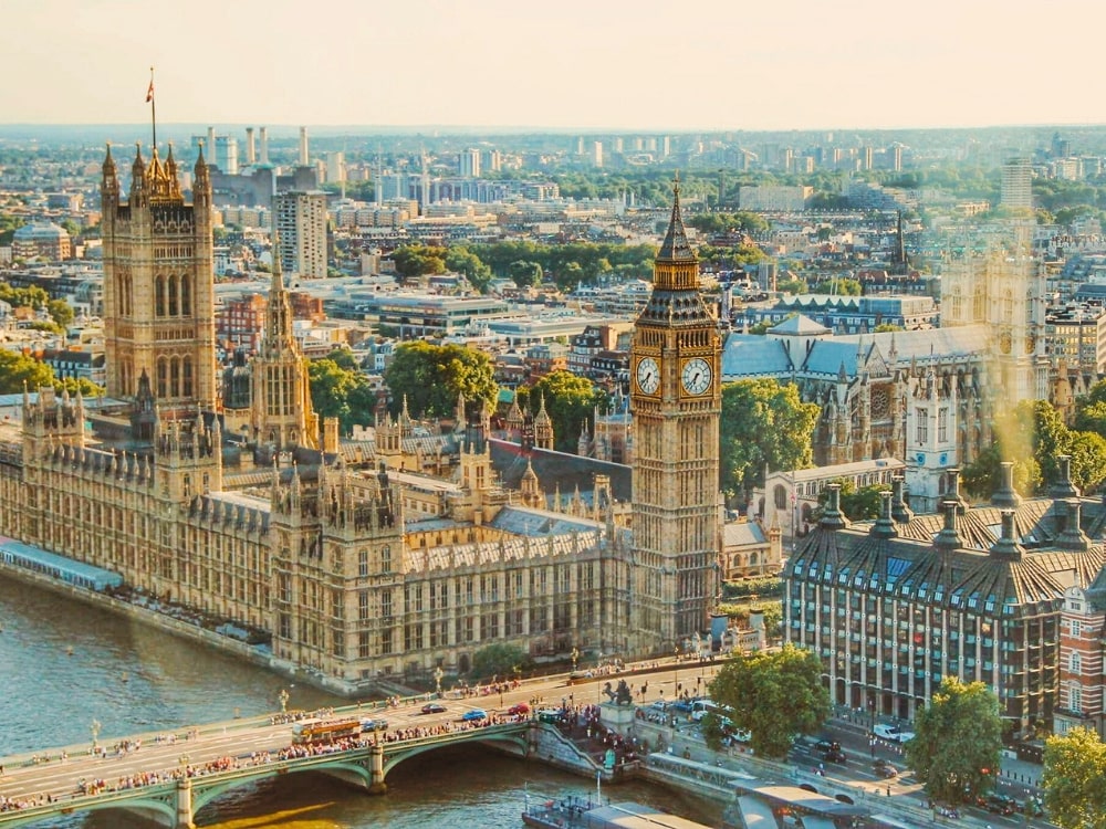 Foto aerea del Big Bang a Londra